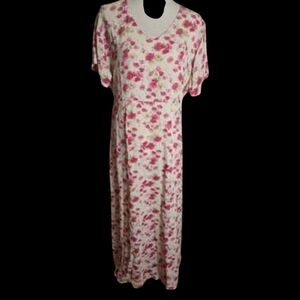 April Cornell Pink Floral Maxi Dress